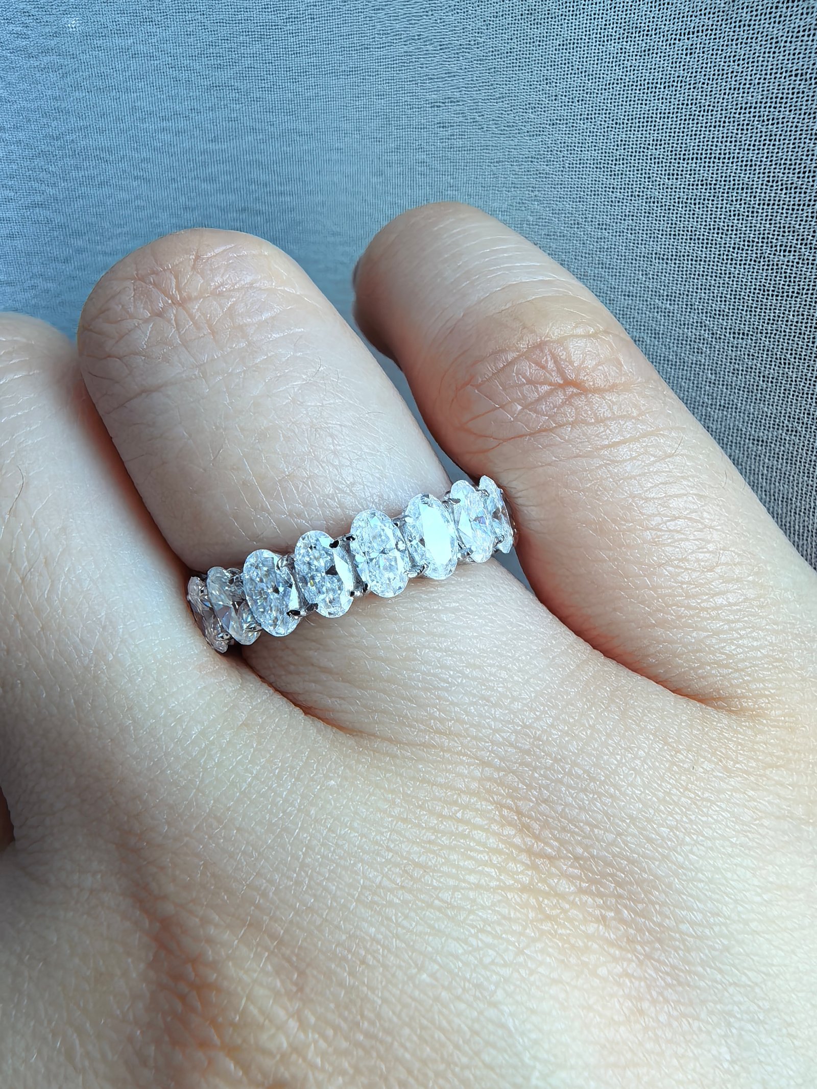 3mm Oval full eternity ring  