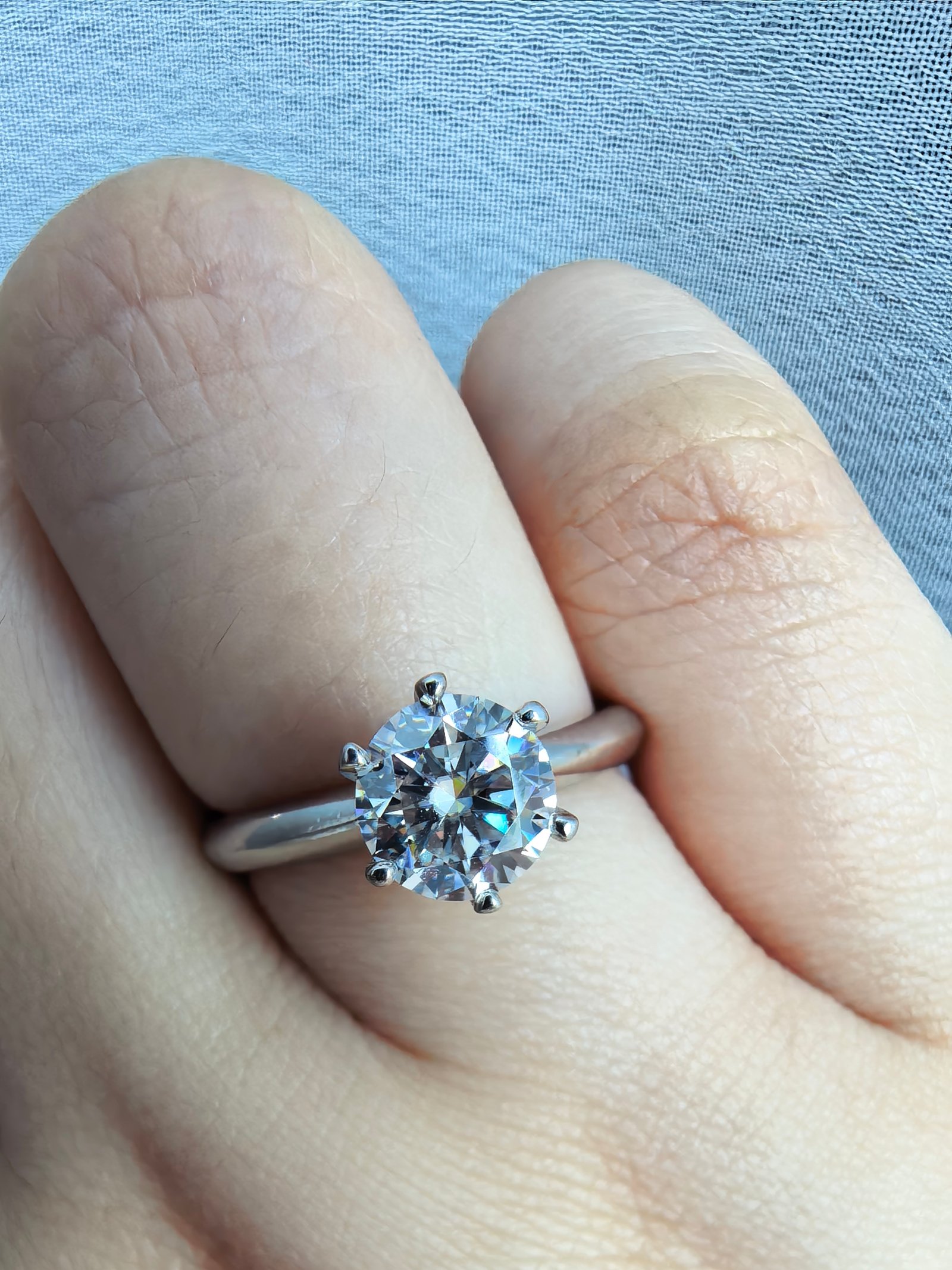 1 carat plain band engagement ring